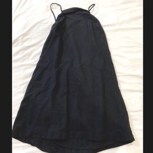 Abercrombie & Fitch linen open back black dress XS